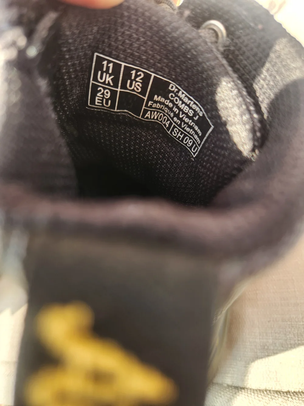 Dr. Martens Kids Dark Gray Lace-Up Canvas Combat Boots